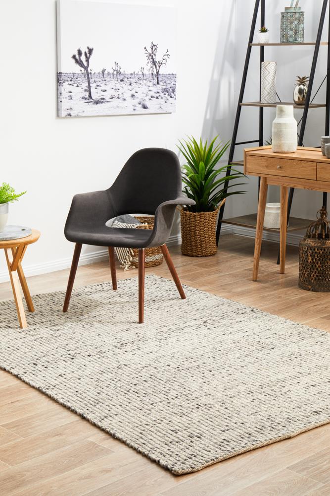 Carlos Felted Wool Rug Grey Natural 400X300cm