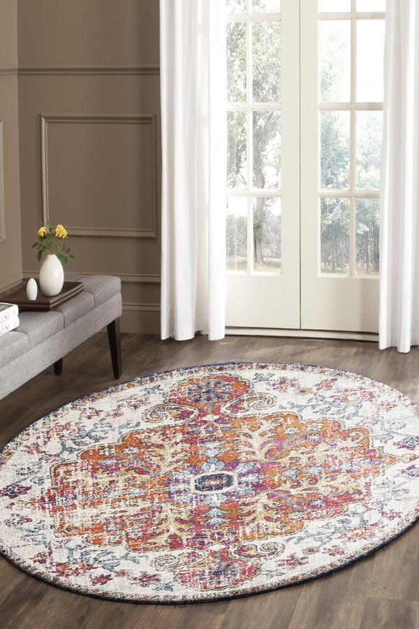 Carnival White Transitional Rug 200x200cm