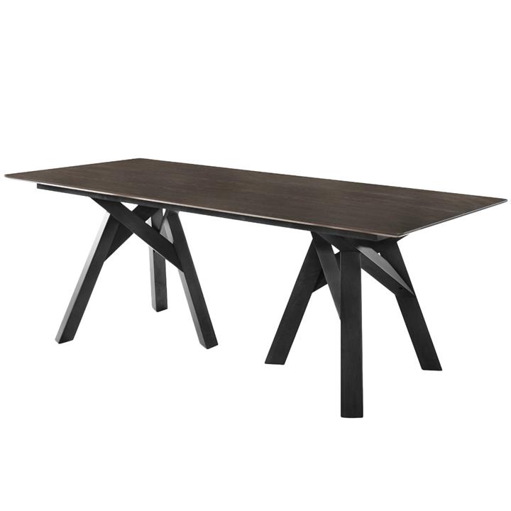 Carrie 2m Dining Table in Dark Walnut
