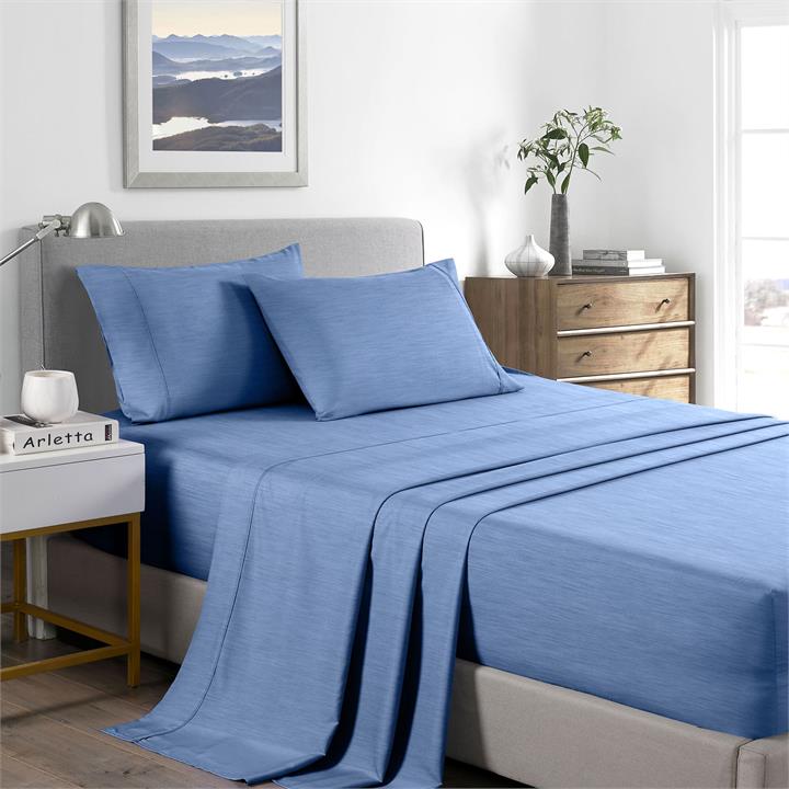Casa Decor Bamboo Cooling  2000TC Sheet Set - Double - Denim