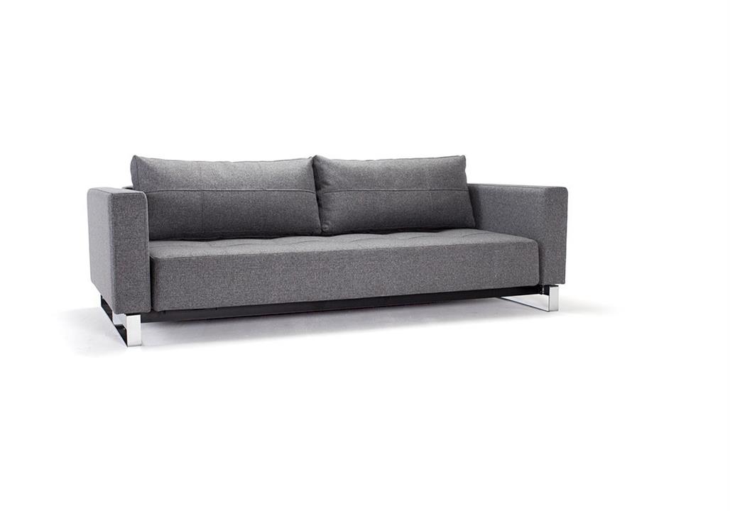 Cassius deluxe double sofa bed with chrome legs - innovation living