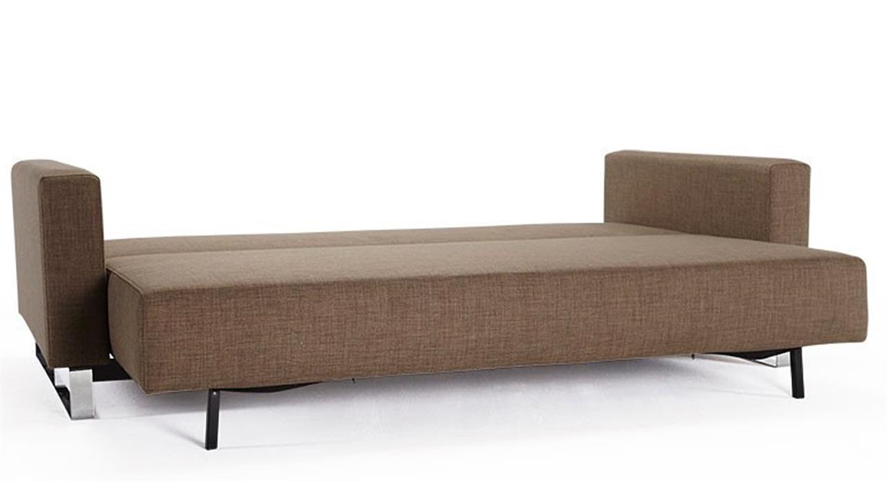 Cassius sleek double sofa bed with chrome legs