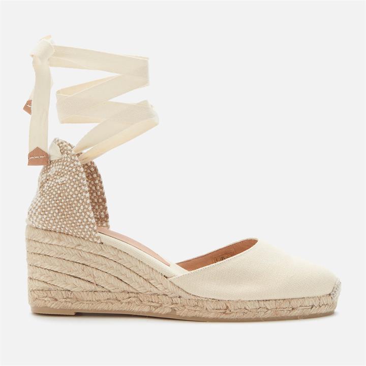 Castañer Women's Carina Wedged Espadrille Sandals - Ivory - UK 7