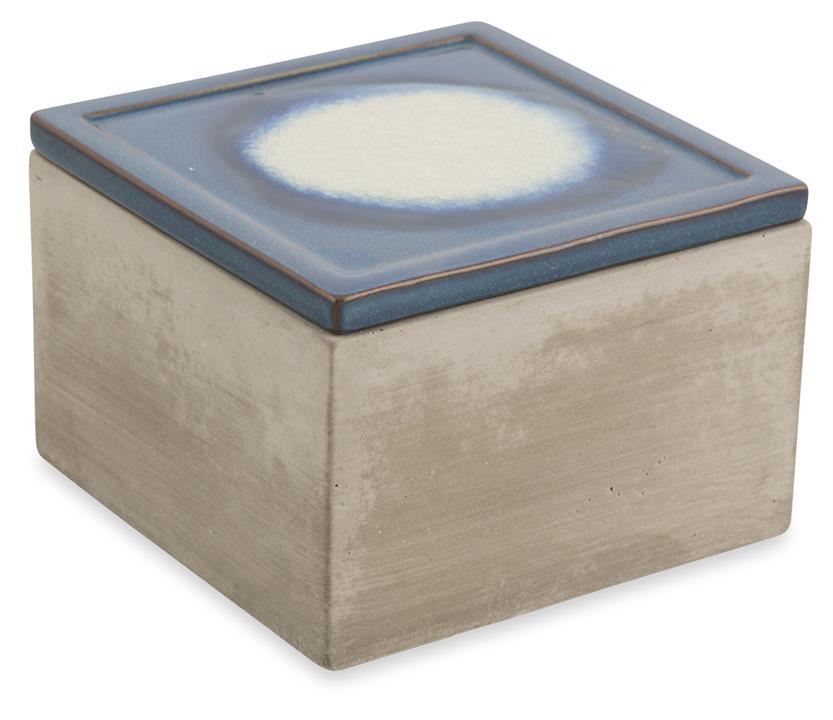 Cement and Ceramic Square Trinket Box Large