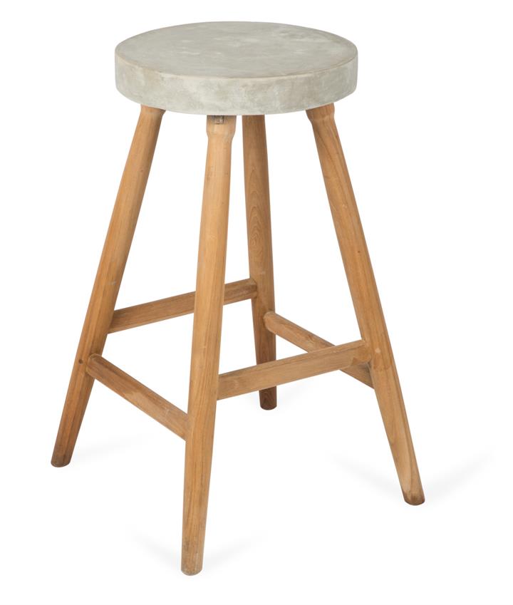 Cement and Wood New Age Bar Stool