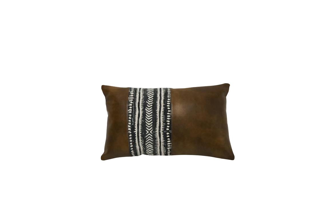Cena Leather & Cotton Cushion Rectangle
