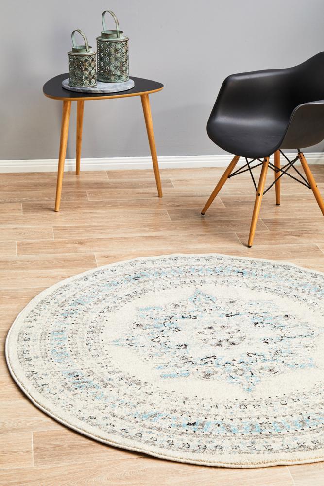 Century 922 White Round Rug 240X240CM