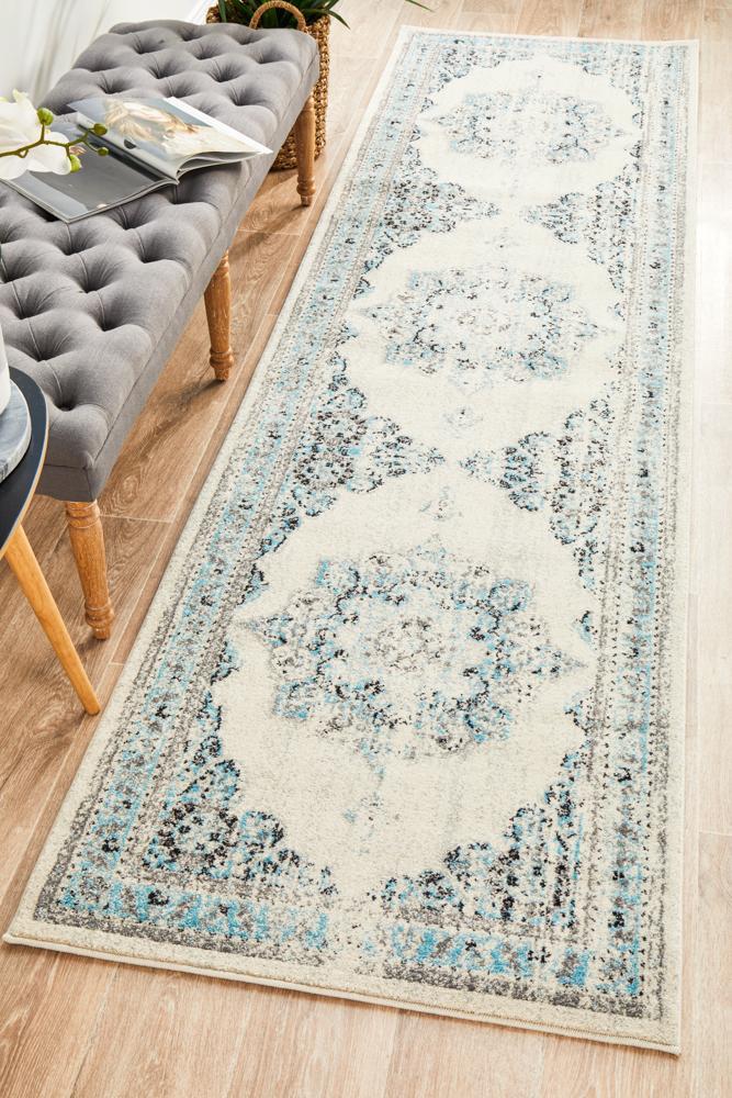 Century 922 White Runner Rug 300X80CM