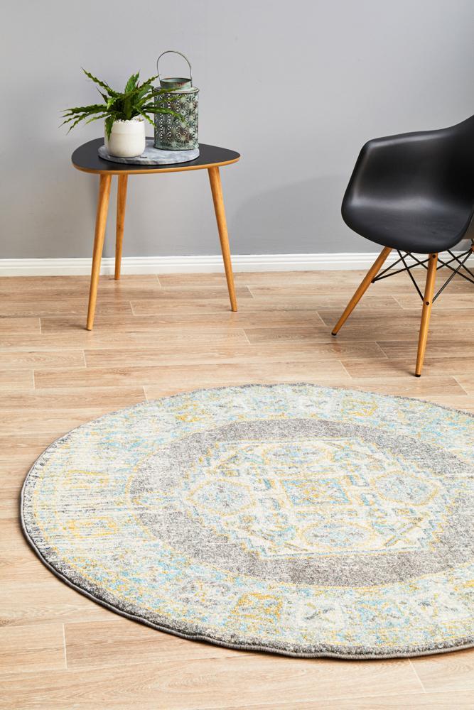 Century 944 Grey Round Rug 150X150CM