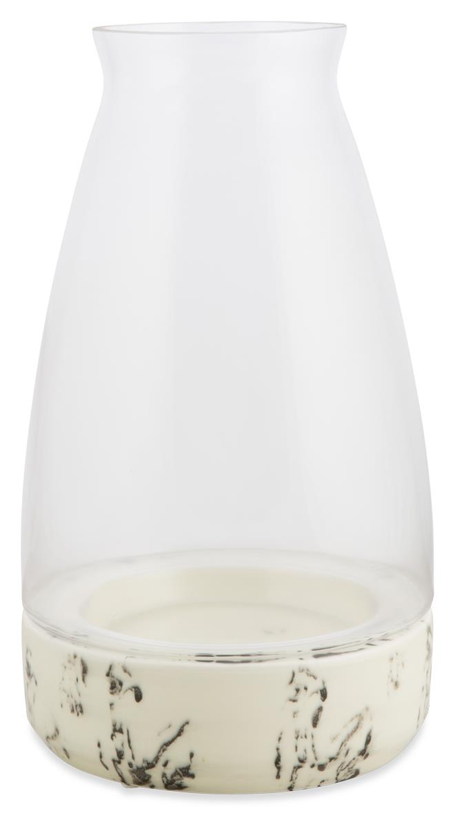 Ceramic and Glass Candle Holder