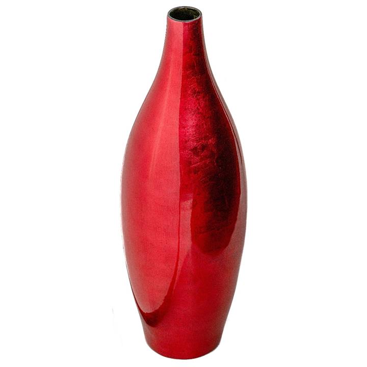 Ceramic Lacquer Tall Vase - Red