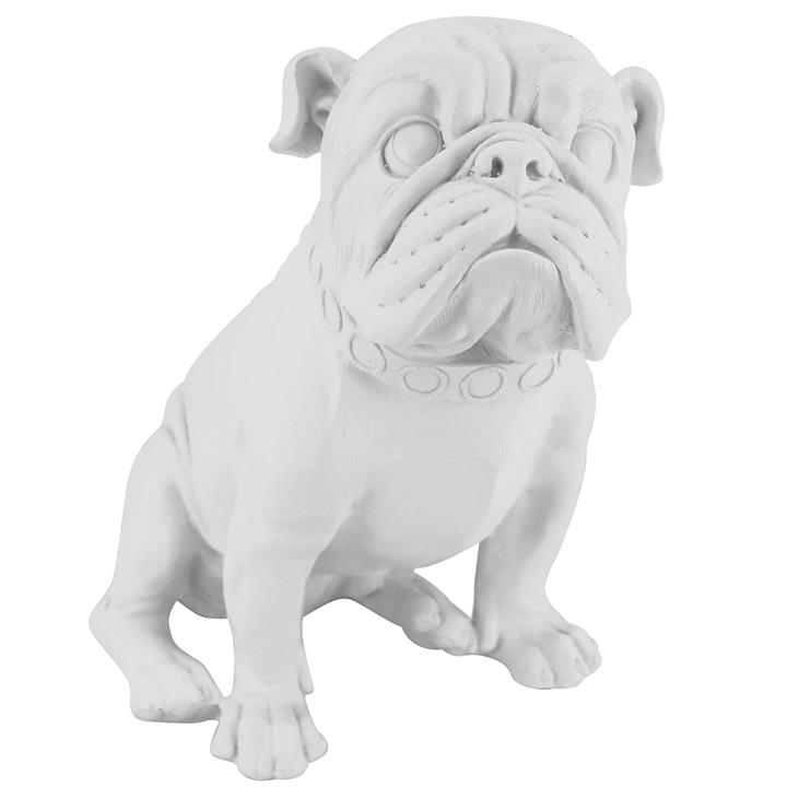 Charlie Bull Dog White 42x27x40cm