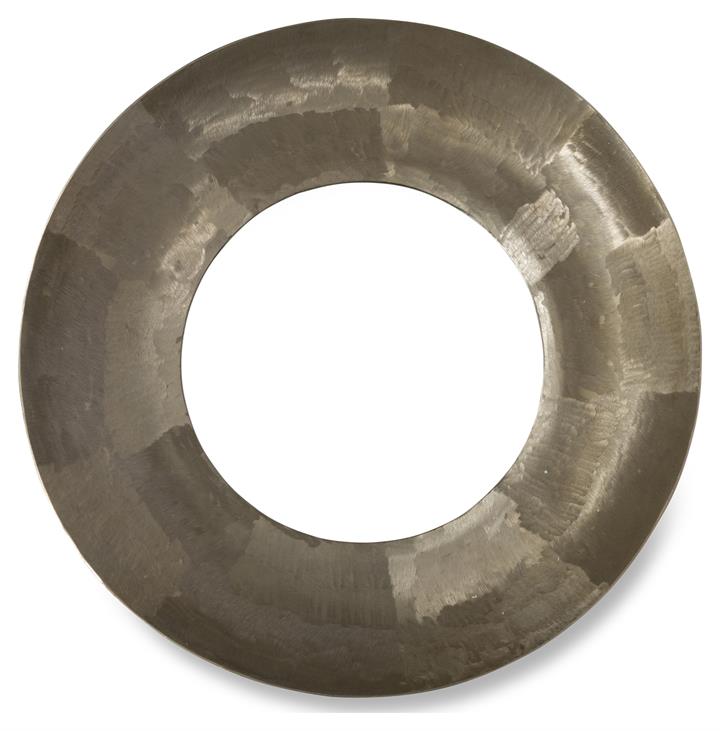 Charlton Aluminium Round Mirror, Light Gold Sued