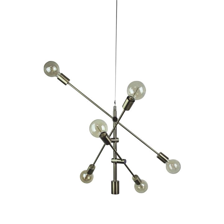 Chelsea 6 Light Pendant Antique Brass