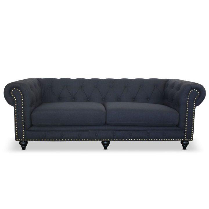 Chesterfield 3 Seater Lounge Key West Black