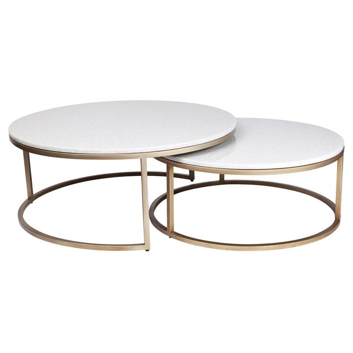 Chloe Nesting Coffee Table - Antique Gold