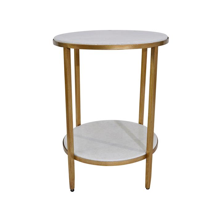 Chloe Side Table - Antique Gold