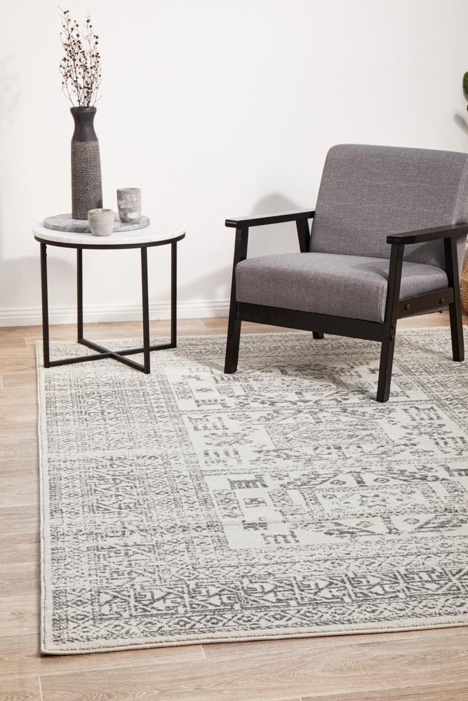 Chrome Addison Silver Rug - 290X200CM