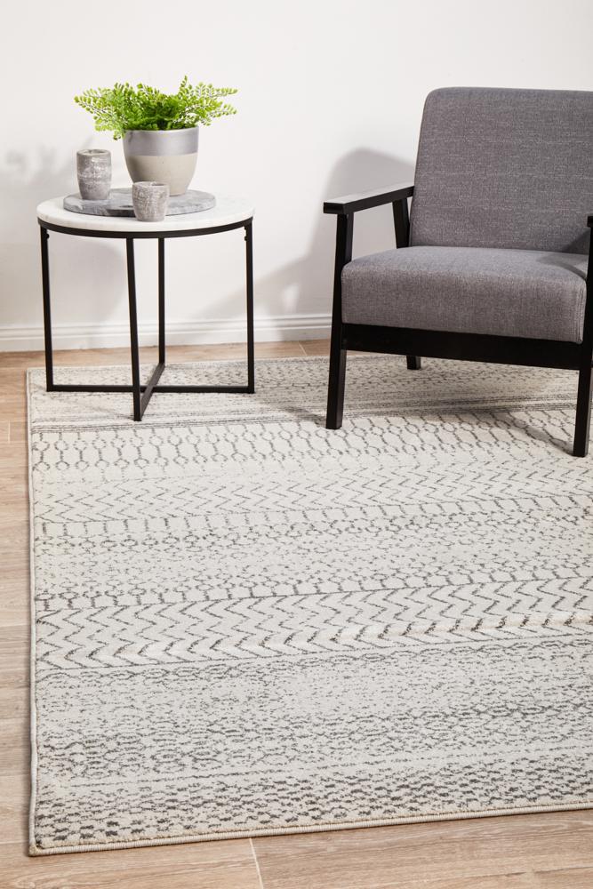 Chrome Harper Silver Rug - 330X240CM