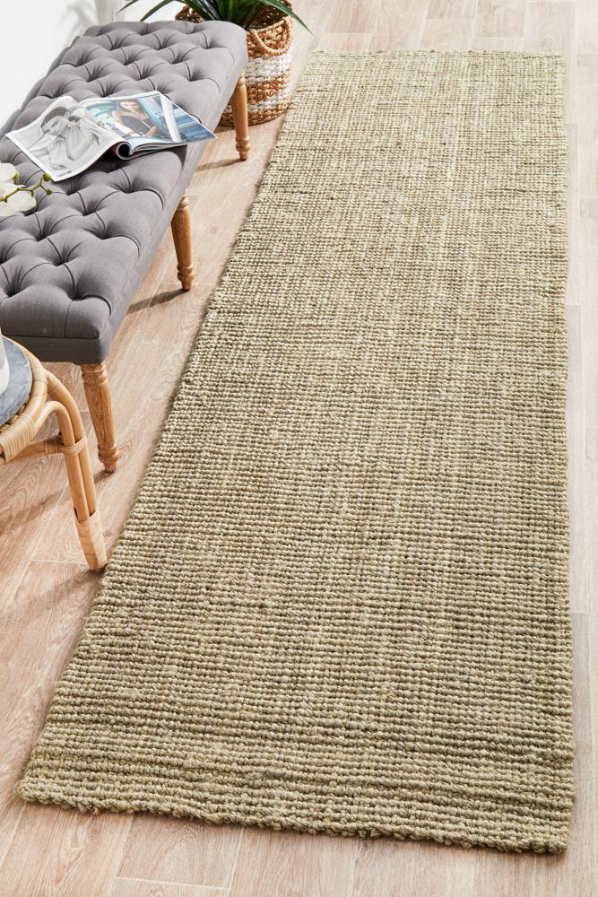 Chunky Natural Fiber Barker Platinum Runner 300x80cm