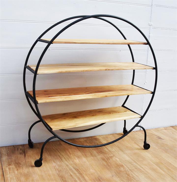 Circular Bookcase On Wheels