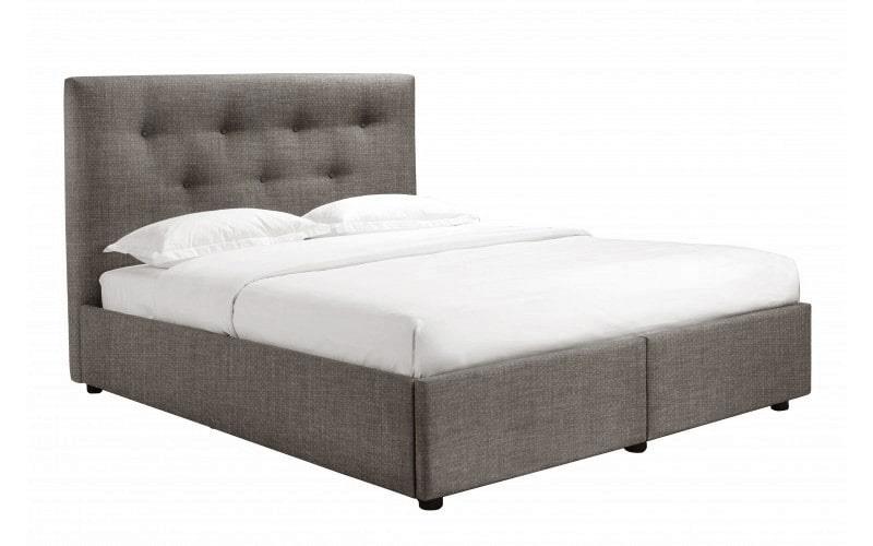 City range medium soft pocket spring mattress + zuzuni upholstered slat bed with drawers