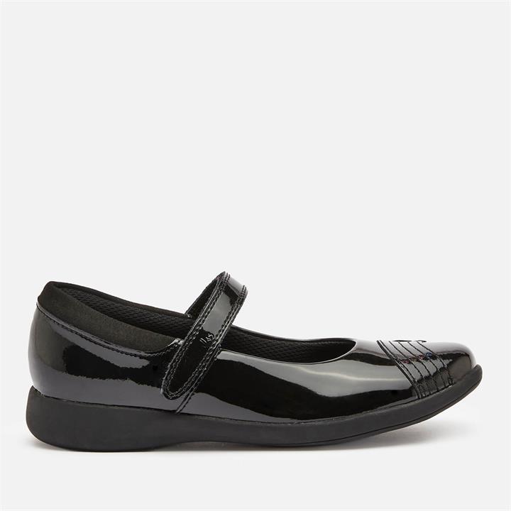 Clarks Etch Beam Kids' School Shoes - Black Patent - UK 1 Kids