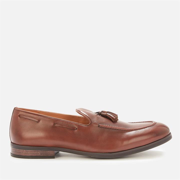 Clarks Men's Citistrideslip Leather Loafers - Tan - UK 10