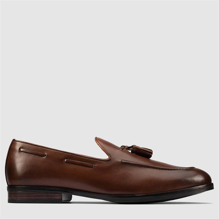 Clarks Men's Citistrideslip Leather Loafers - Tan - UK 7