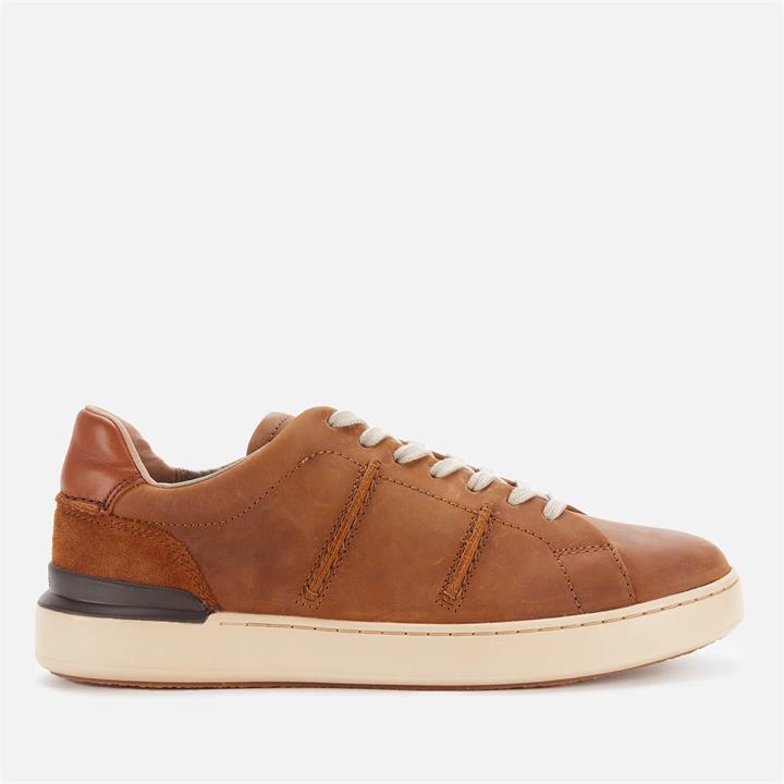 Clarks Men's Courtlite Lo Cupsole Trainers - Dark Tan - UK 9