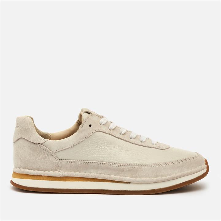 Clarks Men's Craftrun Lace Trainers - White - UK 8