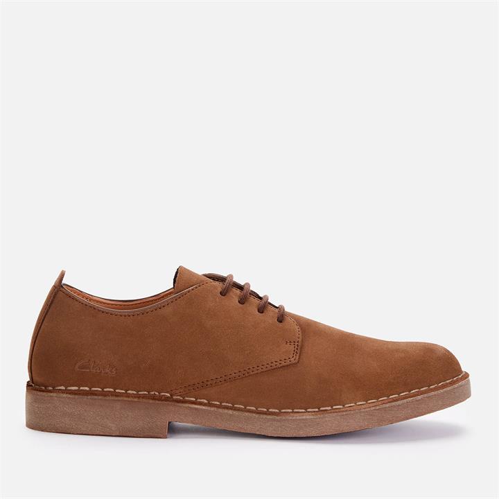 Clarks Men's Desert London 2 Suede Derby Shoes - Brown - UK 9