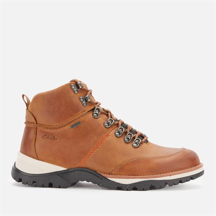 Clarks Men's Topton Pine Goretex Hiking Style Boots - Cognac - UK 9