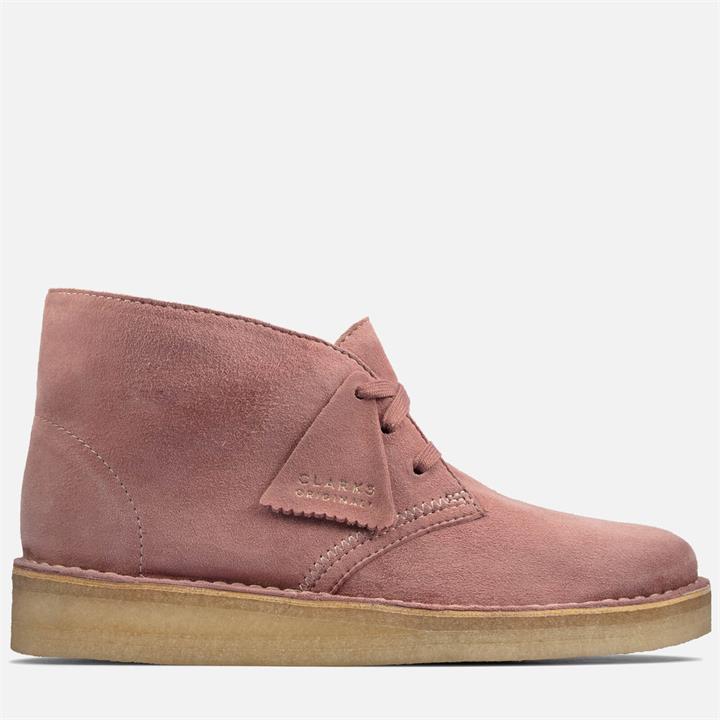 Clarks Originals Women's Desert Coal Nubuck Boots - Pink - UK 6