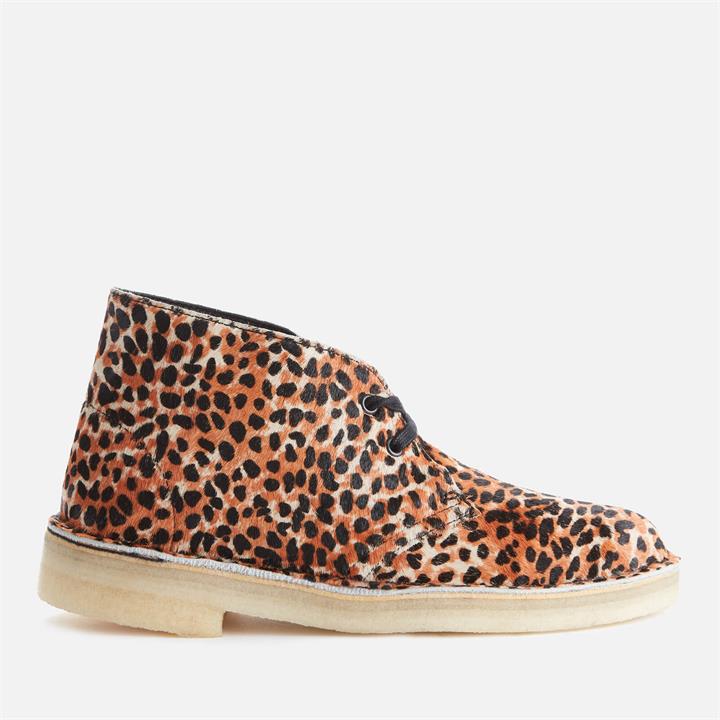 Clarks Originals Women's Pony Hair Desert Boots - Leopard Print - UK 3