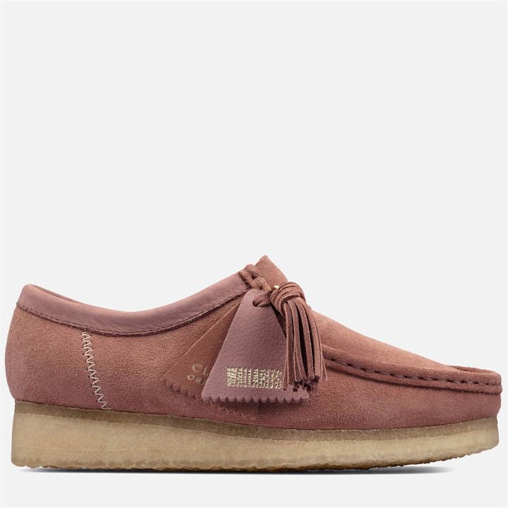 Clarks Originals Women's Wallabee Suede Shoes - Dusty Pink - UK 8