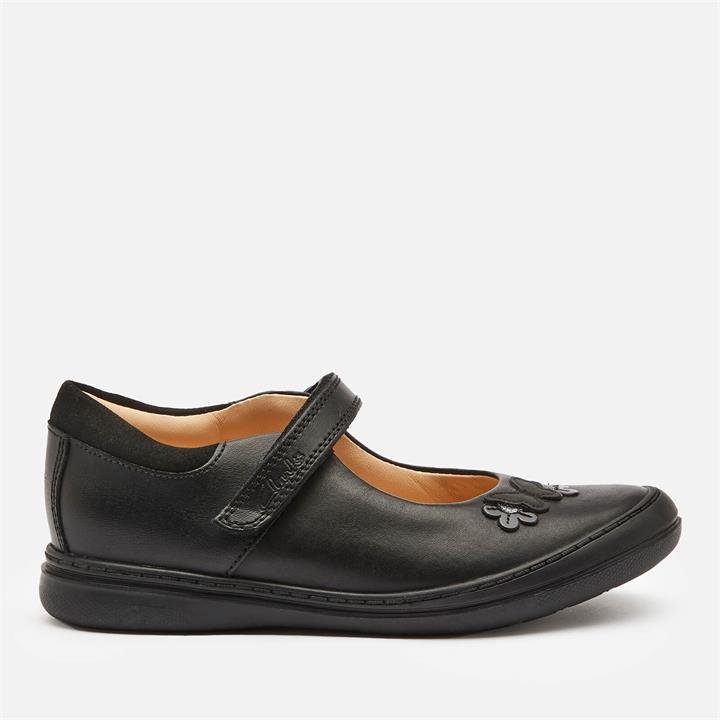Clarks Scooter Jump Kids' School Shoes - Black Leather - UK 12.5 Kids