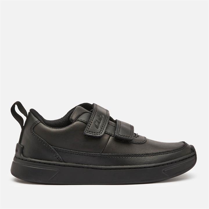 Clarks Vibrant Glow Kids' School Shoes - Black Leather - UK 10 Kids