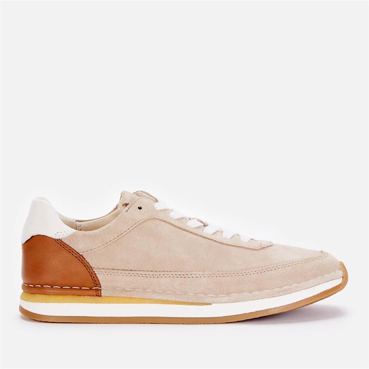 Clarks Women's Craft Run Lace Trainers - Sand Multi - UK 8