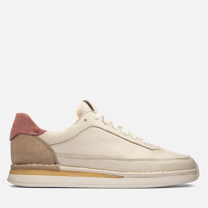 Clarks Women's Craft Run Lace Trainers - White Rose Combi - UK 3