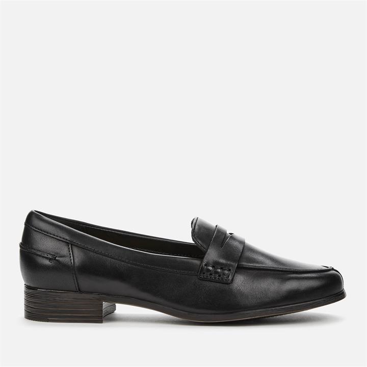 Clarks Women's Hamble Leather Loafers - Black - UK 5