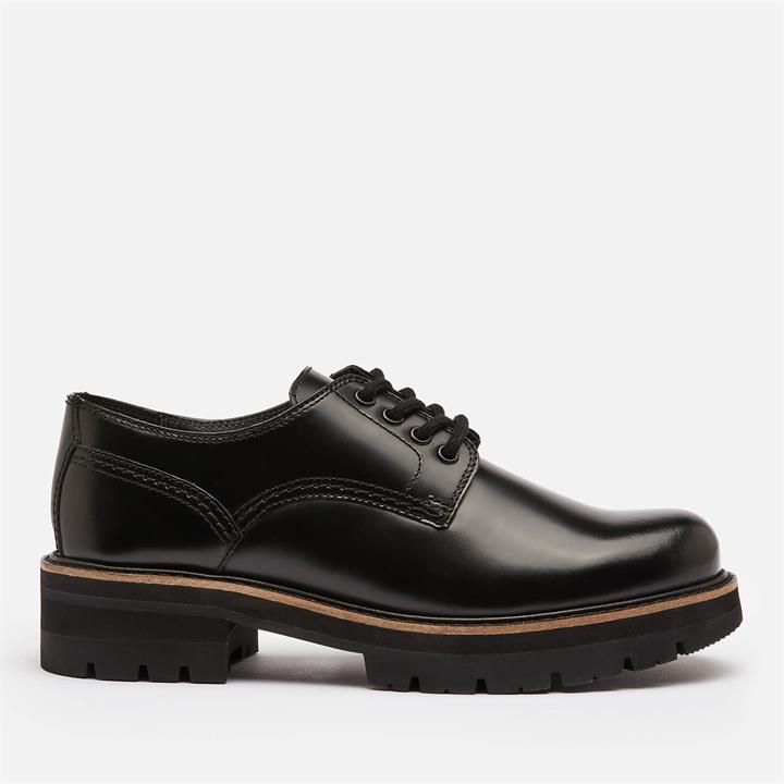 Clarks Women's Orianna Leather Chunky Derby Shoes - Black - UK 7