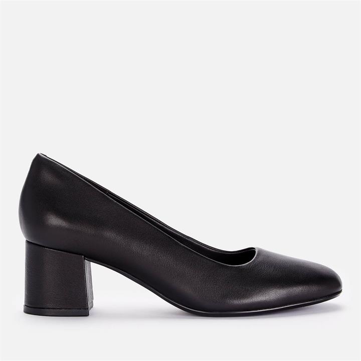 Clarks Women's Sheer 55 Leather Court Shoes - Black - UK 5