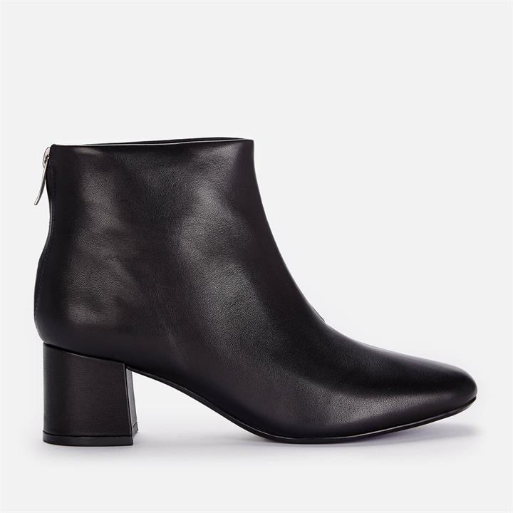 Clarks Women's Sheer 55 Zip Leather Heeled Ankle Boots - Black - UK 6