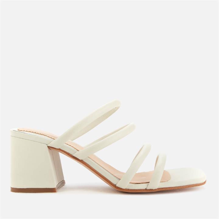 Clarks Women's Sheer65 Leather Heeled Mules - White - UK 7