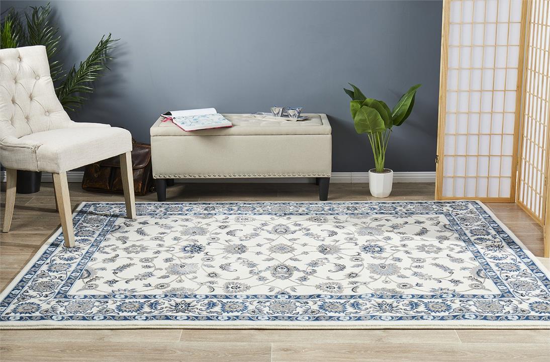 Classic Rug White with White Border 330x240cm