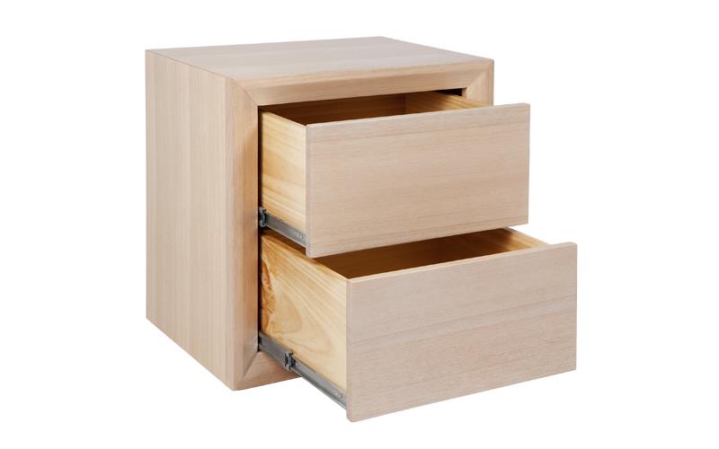 Clempton custom 2 drawer timber bedside table