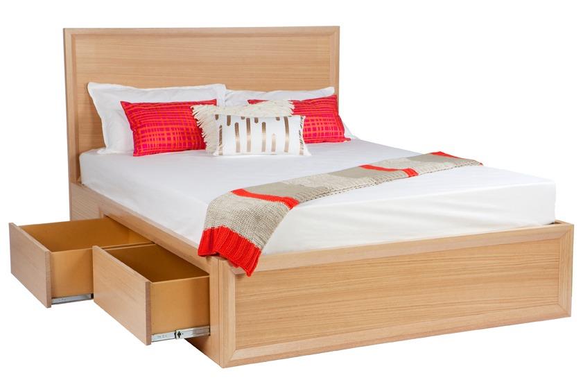 Clempton custom timber storage bed frame