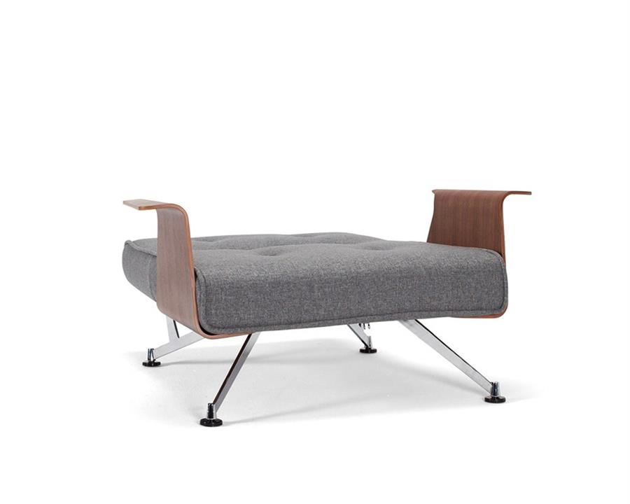 Clubber chair with walnut arms - innovation living