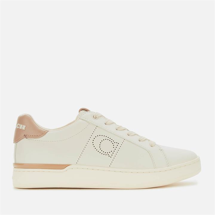 Coach Women's ADB Leather/Suede Cupsole Trainers - Chalk/Taupe - UK 3